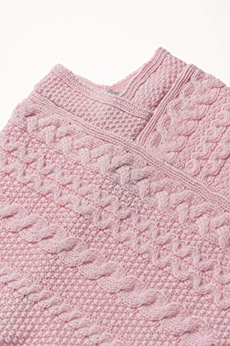 Aran Crafts Kid's Irish Cable Knitted Soft Cape Poncho (100% Merino Wool)3