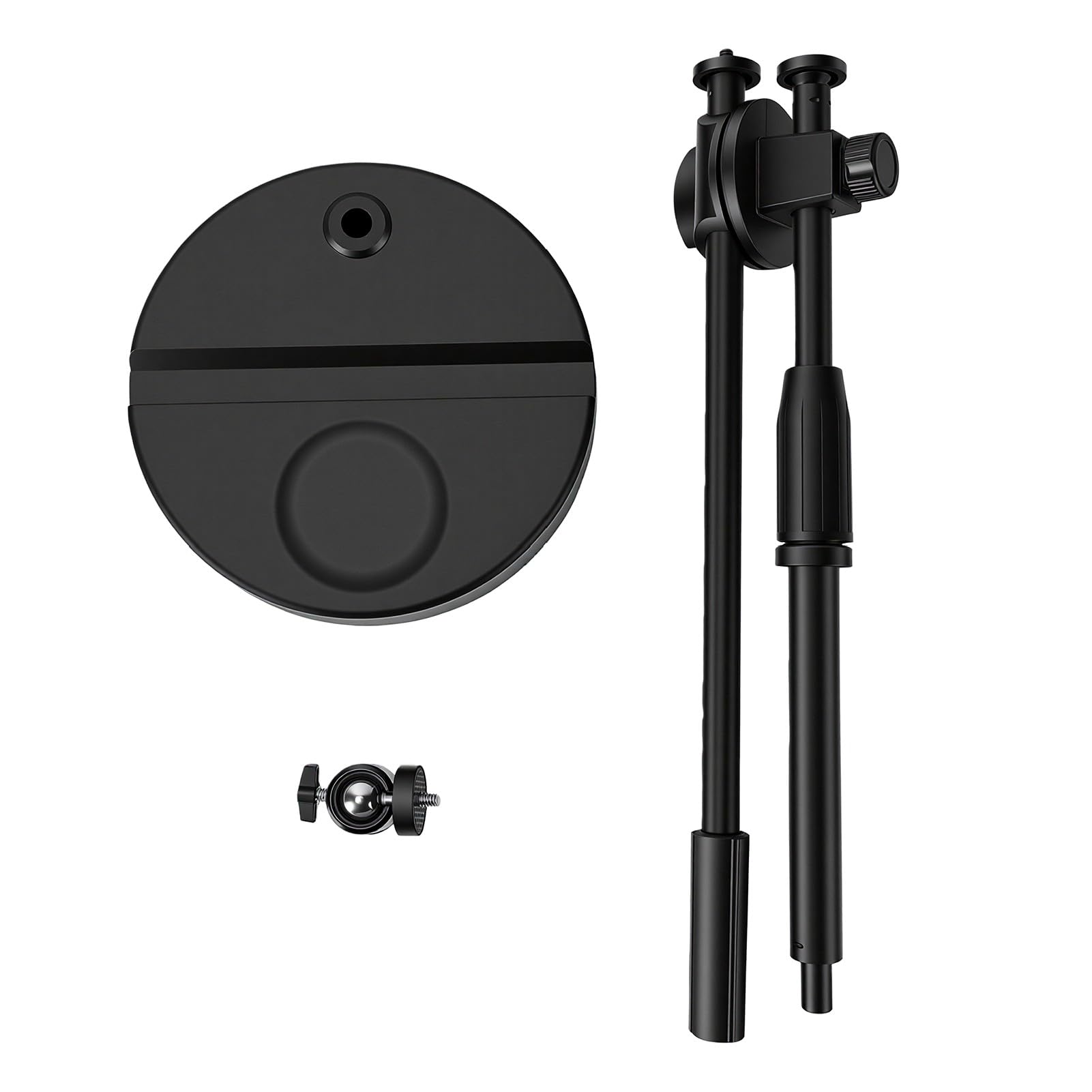 ASHATA Supporto per Proiettore da Tavolo Girevole a 360 Gradi in ABS con | Per Sale Conferenze Domestiche, Mini Proiettore, Fotocamera, Webcam, Anello Luminoso, Base Antiscivolo, Angolo Regolabile,
