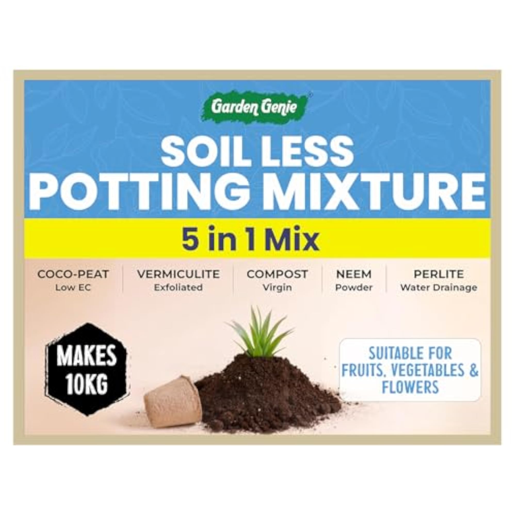 5-in-1 Potting Soil Mixture for Plants