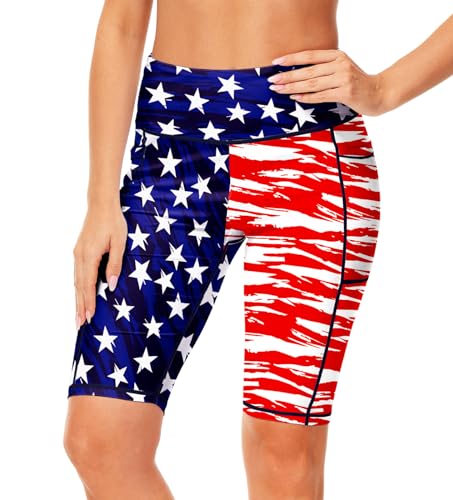 Image of AOBUTE Womens 9 inch /10 inch /11 inch Long Swim Board Shorts High Waisted UPF 50+ Biker Shorts with Pockets