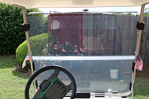 Kuafu Smoke/Tinted Windshield Compatible With 1982-2000.5 Club Car Golf Carts Ds Model Fold Down 39.25" W X 36.75" H #TOP1
