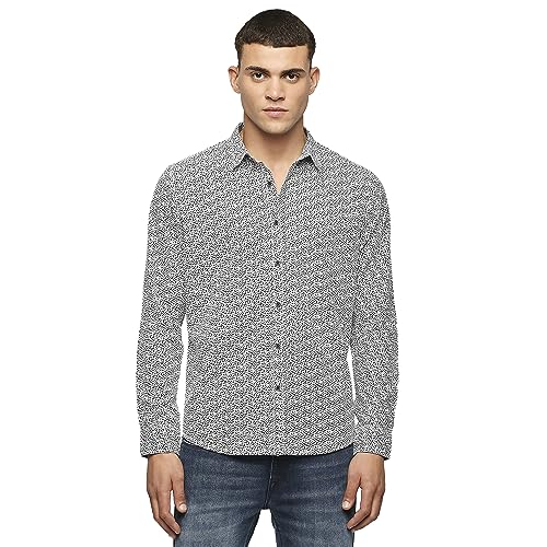 Image of Pepe Jeans Men's Casual Shirt | Trendy Printed Shirt for Men| Regular Fit | Full Sleeve | Available in Plus Size, Cotton