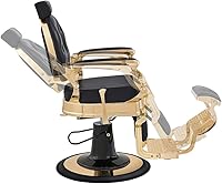 Vista 5 de Dir Silla de peluquería hidráulica resistente con marco dorado Princeton