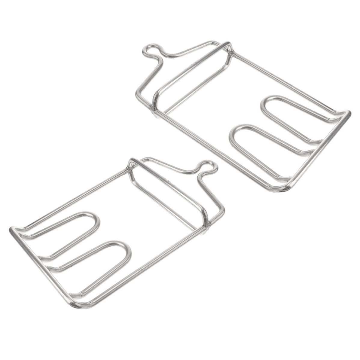 Luxshiny 2piezas Acero Inoxidable Cuchillas Resistentes para Colgar Carnes Pollo Cerdos Chuletas de Unidades para Carnicero Bbq Cocina Caza y Uso Doméstico