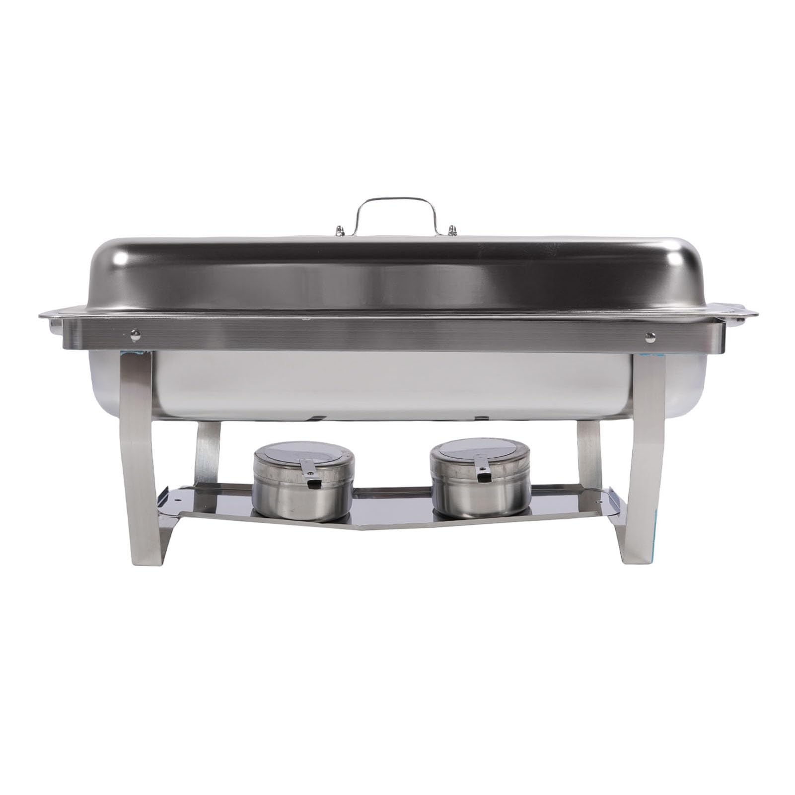 Buffet Chafing Dish, Juego de Calentador de Catering Rectangular de Acero Inoxidable, Marco Plegable, Hueco, Servidor de Chafer Completo, para Fiestas de Buffet, Restaurantes de Catering