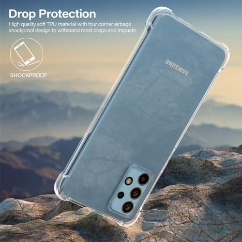 Image of BOXXO Flexible Back Cover for Samsung Galaxy A73 5G | Back Cover Transparent Clear Shockproof Case Four Corner Protection | Slim Protective Mobile Phone Cover for Samsung Galaxy A73 5G