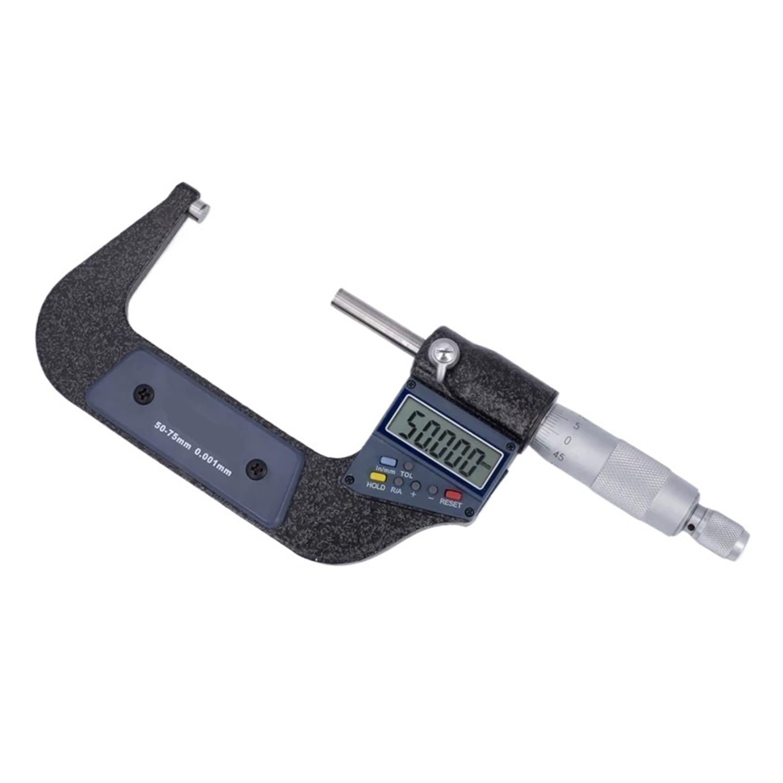 Lektronische Bügelmessschraube 0,001 mm Digital-Mikrometer 0-100 mm Elektronische Außenmikrometer Chrom(75 100mm)
