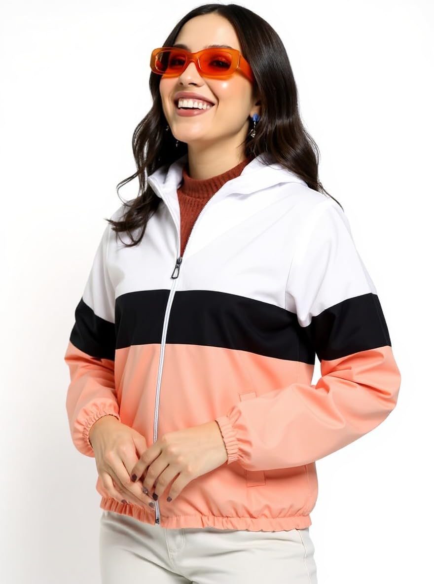 TOUGHTEES Womens Stylish Jacket Trendy Casual & Outerwear for Winter, Travel & Daily Use Comfortable & Durable Ladies Jacket (Peach-4XL)