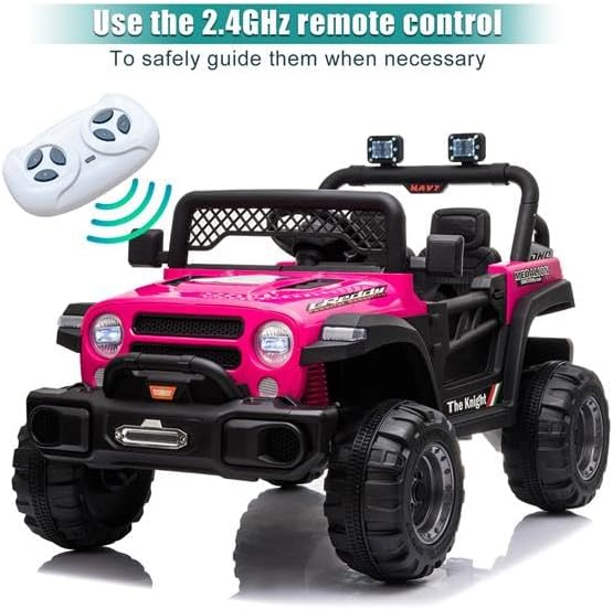 BBH-016 Dual Drive 12V 4.5A.h with 2.4G Remote Control off-road Vehicle Rose Red