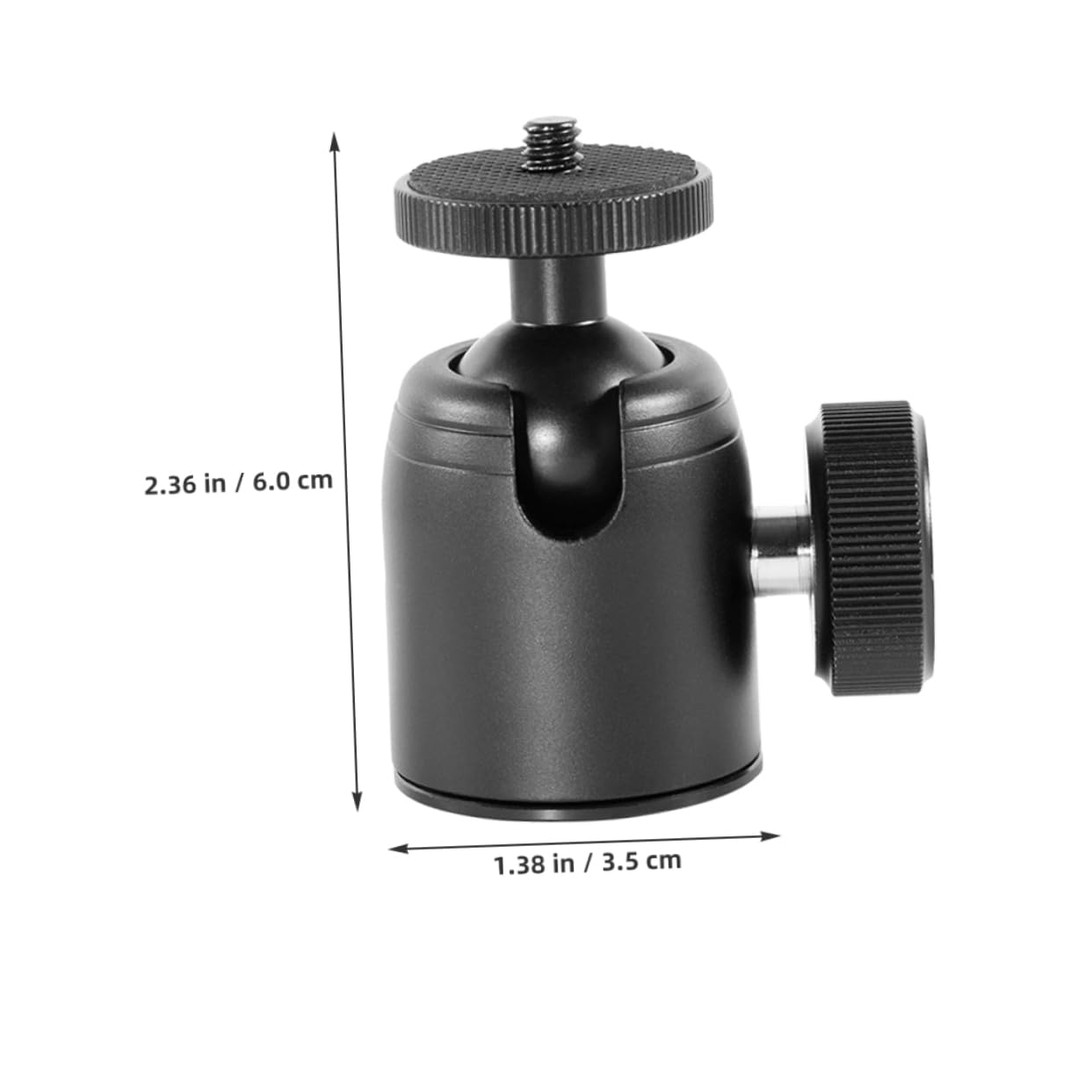 VILLCASE Sturdy Metal Camera Gimbal 360° Rotating Ball Head 1/4 3/8 Screw Mount Lightweight for Easy Transport