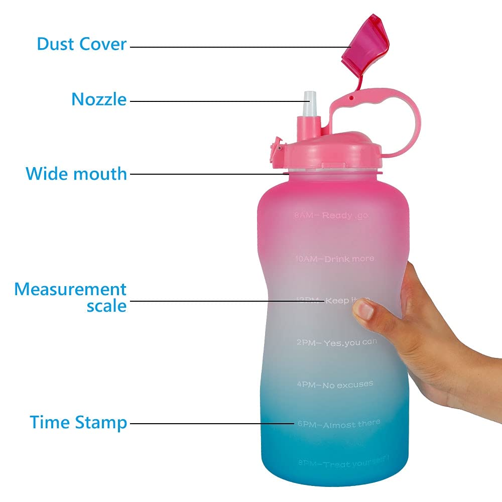 Pichet Sport Bouteille d'eau Sports 3800ml Matériel de Haute qualité Salle de Gym Shaker Bouteilles Bouteilles Bottelettes Ecologique Eco Friendly Pichets (Capacity : 3800ml, Color : C)