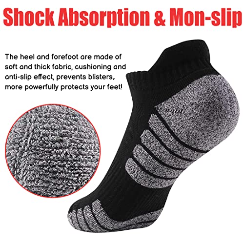 WoKuAng Heren Atletische Sok 6 Paar Running Sokken Trainer Sokken Voor Mannen Vrouwen Katoen Enkelsokken Laag Cut Ademend Sport Sokken - Afbeelding 5