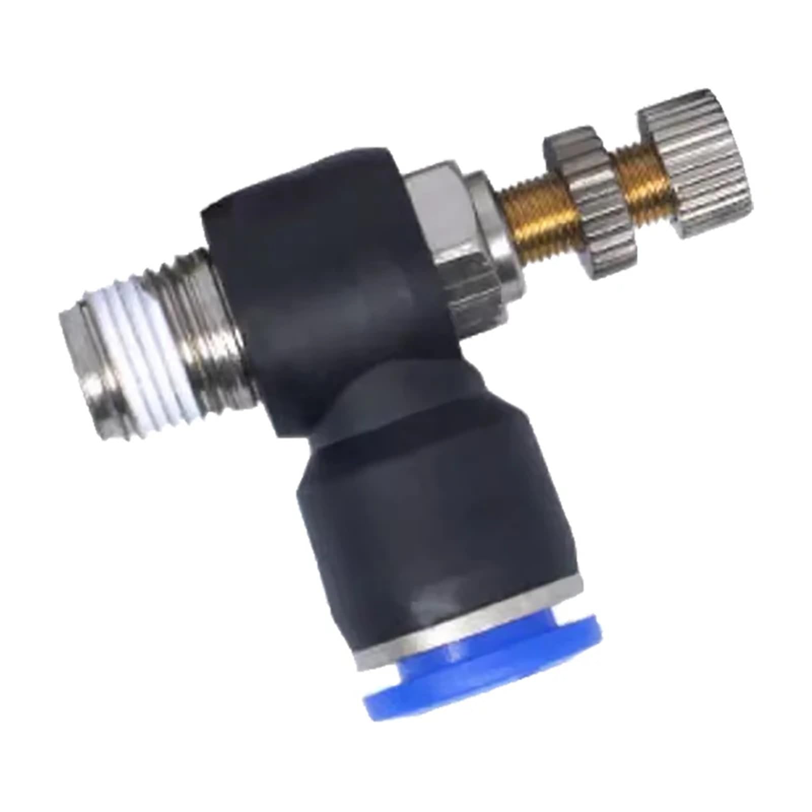 Itwaewzjsd 6Pcs Sl4-M5 Sl Pneumatic Fittings 1/8'' 1/4" 3/8" Cylinder Throttle Speed Controller Hose Connector Regulator 6Pcs(6Pcs Sl4-M5)