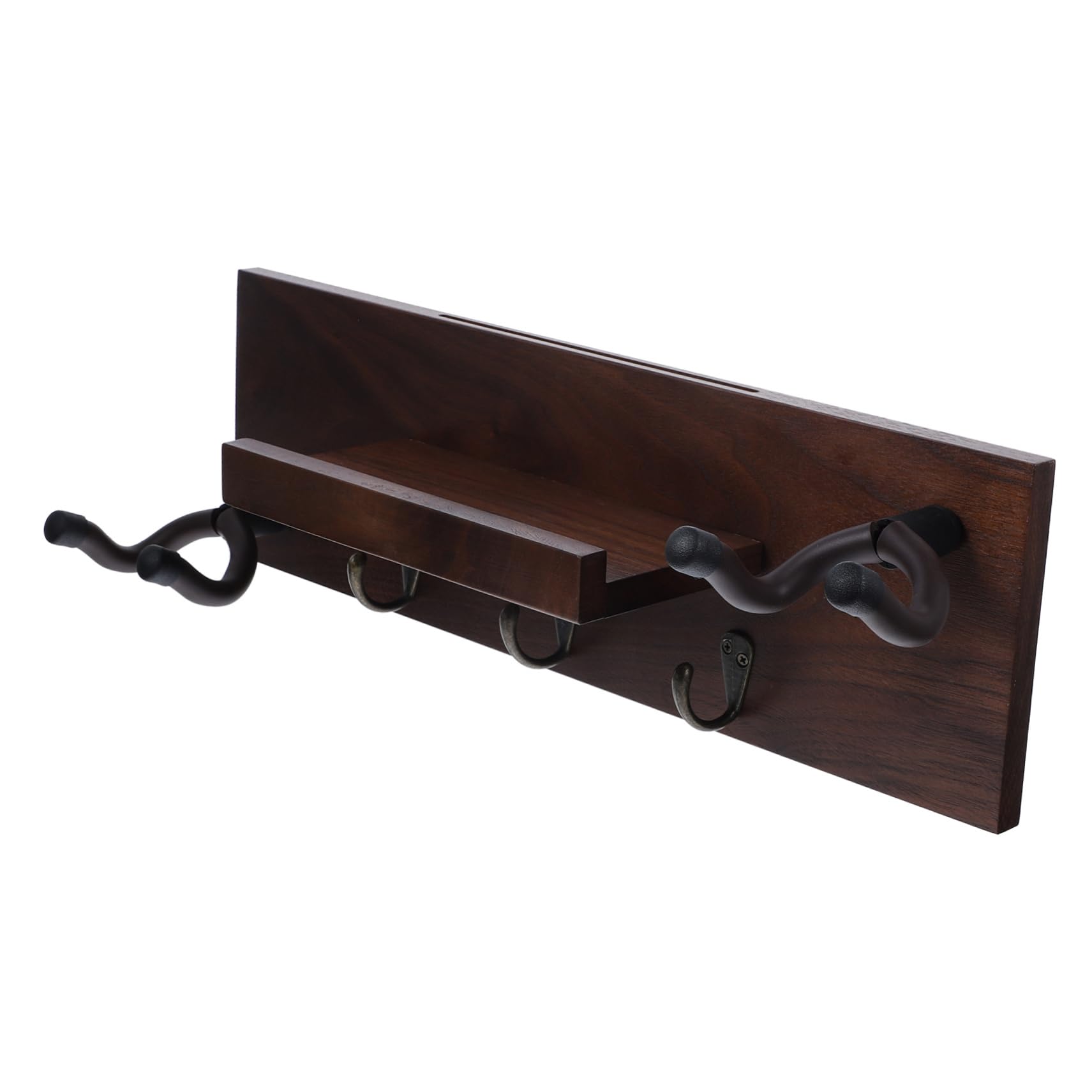 UPKOCH Supporto Chitarra da Parete in Legno e Metallo, Gancio Stabile per Chitarra Elettrica e Skateboard, Protegge la Finitura senza Lasciare Segni