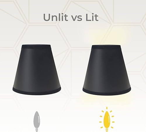 Miniatura 4 de Royal Designs, Inc. CS-116BLKGL Empire Black - Lámpara de araña con forro dorado, 3 x 5 x 4,25 pulgadas