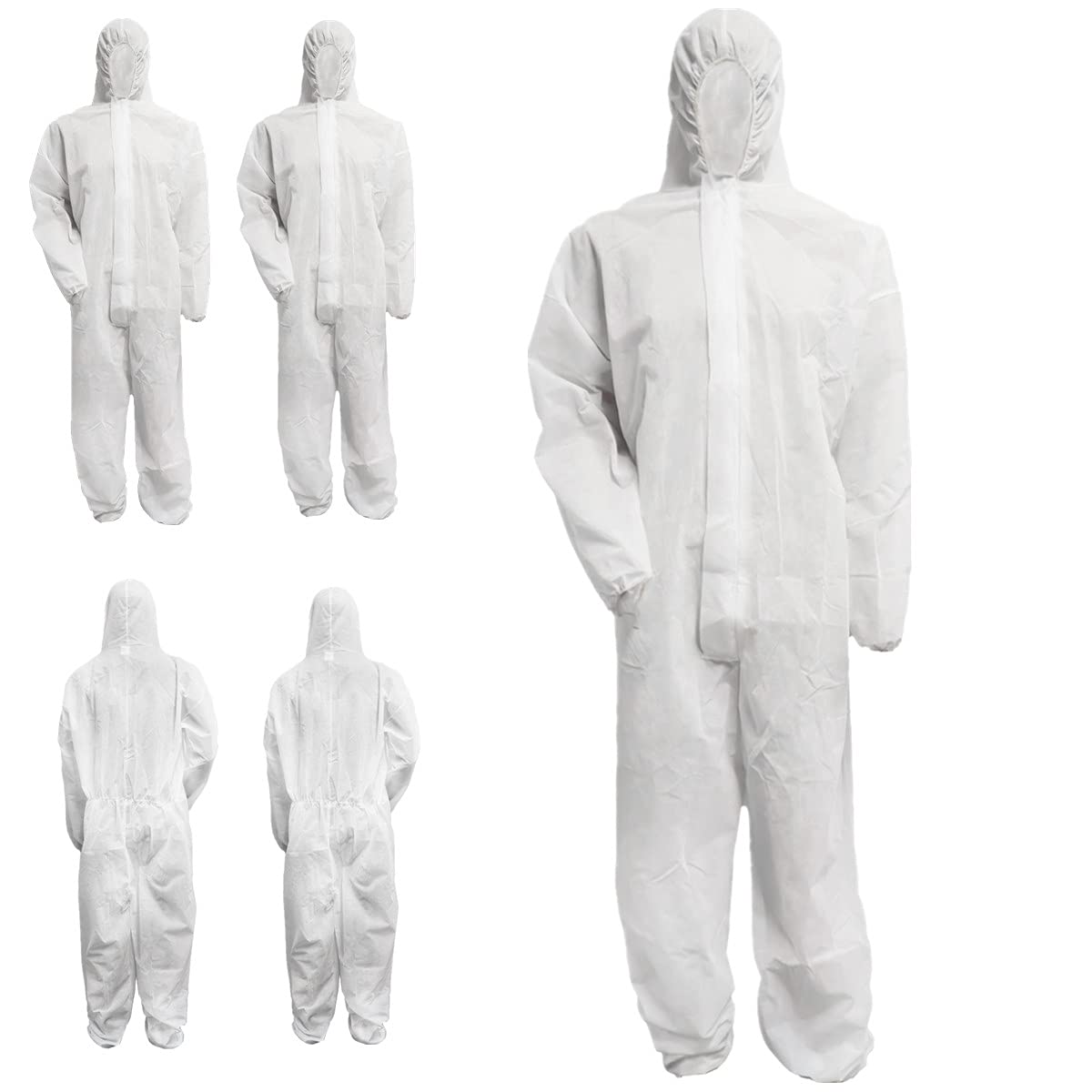 Lot de 50 combinaisons de peintre jetables en polypropylène avec capuche Taille L-XXXL (au choix) 40 g/m