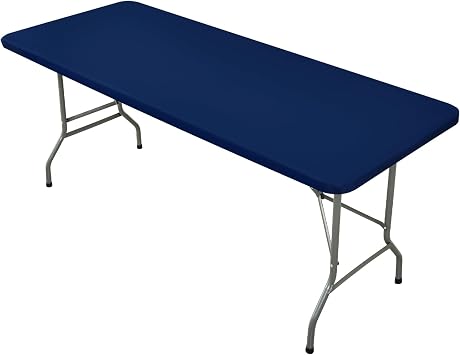 Rectangle Polyester Fitted Tablecloth 24x48 in, Windproof Washable