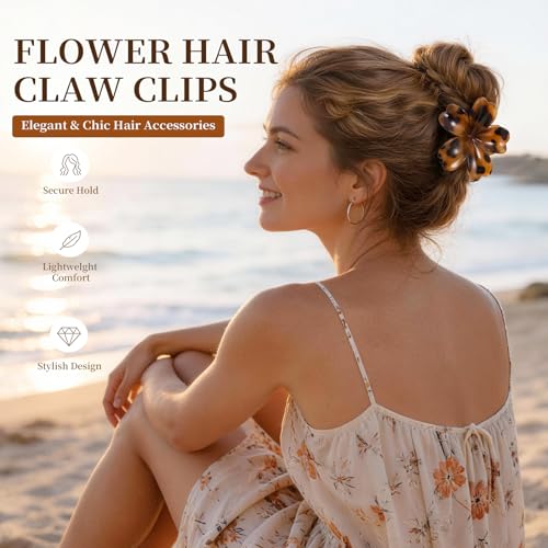6 pinzas de pelo florales para mujeres miniatura 4