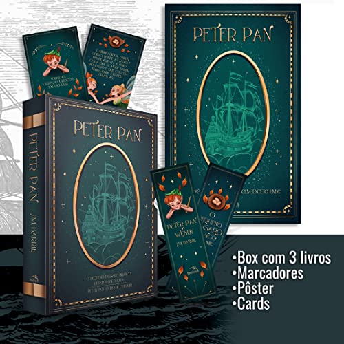 Box Peter Pan: 3 livros + pôster + marcadores e Cards