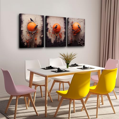 TTHYUEWS Canvas Wall Art - Modern Misty Mountain Forest Wall Painting for Bedroom, Living Room, Office - 3 Piece Set by TTHYUEWS - Image 5