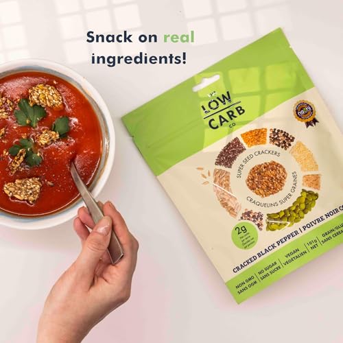 Image of The Low Carb Co High Protein Seed Crackers, Cracked Black Pepper, 4-Pack