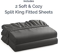 Vista 154 de King Fitted Bed Sheet - Bottom Single Fitted Sheet Only - Ultra-Soft Hotel Luxury Bedding w/ 8-16 Inch Deep Pockets - Breathable, Cooling & Wrinkle