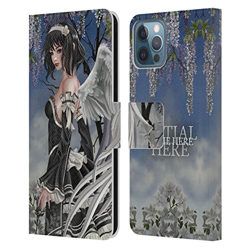 Étui Portefeuille iPhone 12 Pro Personnalisé en Cuir avec Rangement Cartes Motif Fée