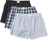 Tommy Hilfiger Men's Underwear 3 Pack Cotton Classics Woven Boxers, Pool, Medium