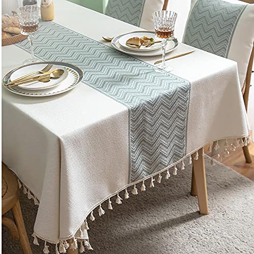 Nappe rectangulaire imperméable et anti-tache imprimée pour table de fête - 4