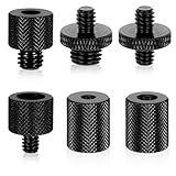 6 Stück Gewindeadapter Aluminiumlegierung, Stativgewinde Adapter 3/8“ Auf 1/4“ & 1/4“ Auf 3/8“ Stativ Adapter Zoll Gewindeadapter Stativschraube Kamera Schrauben Adapters Für Kamera Lampenstative
