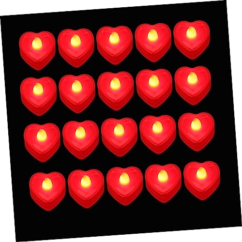 Velas electricas sin llama rojas de 24 unidades lampara led compacta decorativa bodas