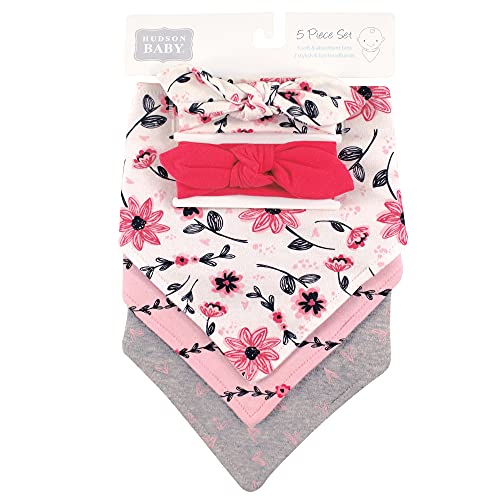 Image of Hudson Baby Unisex Baby Bandana Bibs and Headbands