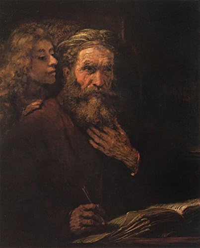 Steve Art Gallery Saint Matthem and the,REMBRANDT Harmenszoon van Rijn,50x40cm