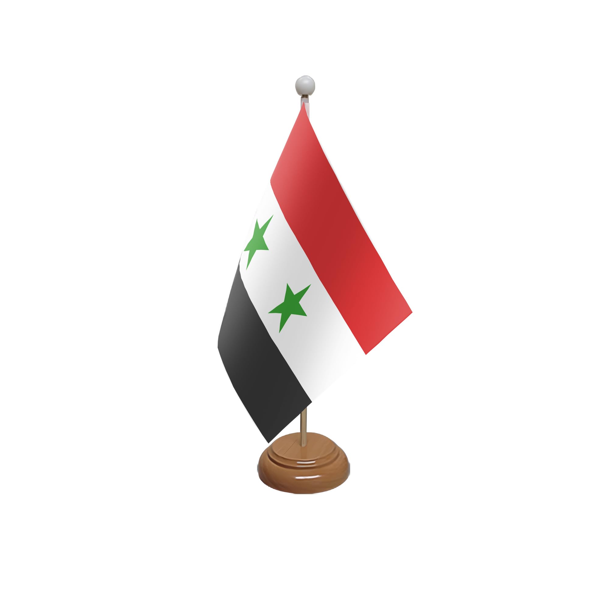 Flagtex Syria Wooden Table Flag With Wooden Base