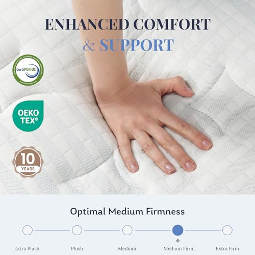 Image of Full Mattress, 12 Inch Full Hybrid Mattress in a box , Medium Feel Foam