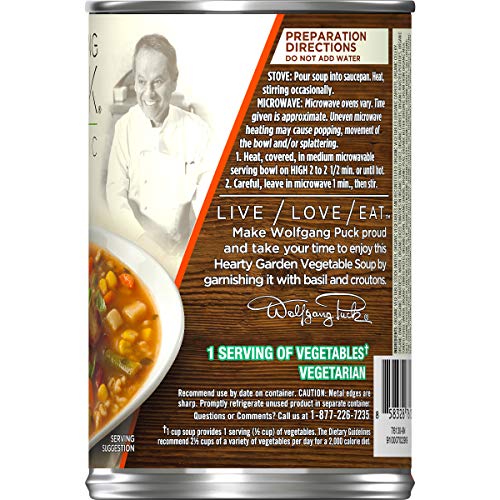Wolfgang Puck Organic Hearty Garden Vegetable Soup, 14.5 oz. Can (Pack of 12) - Thumbnail 6