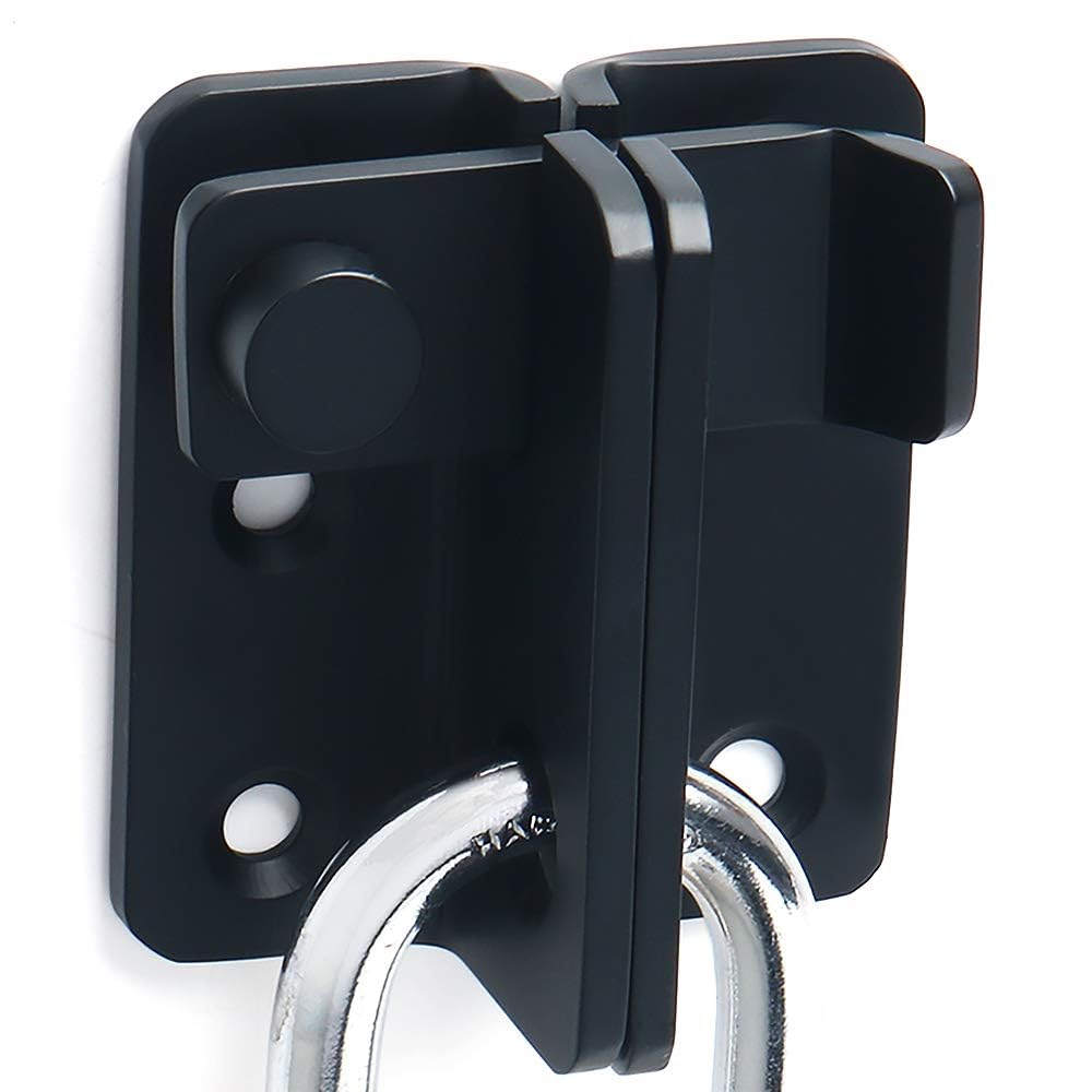 VICTAC Gate Flip Latch Slide Bolt Latch Safety Door Flip Lock 55x45mm Kadi Lock Steel Gate Bolt Stainless Steel Matte Black with Stainless Steel Screws-image-38
