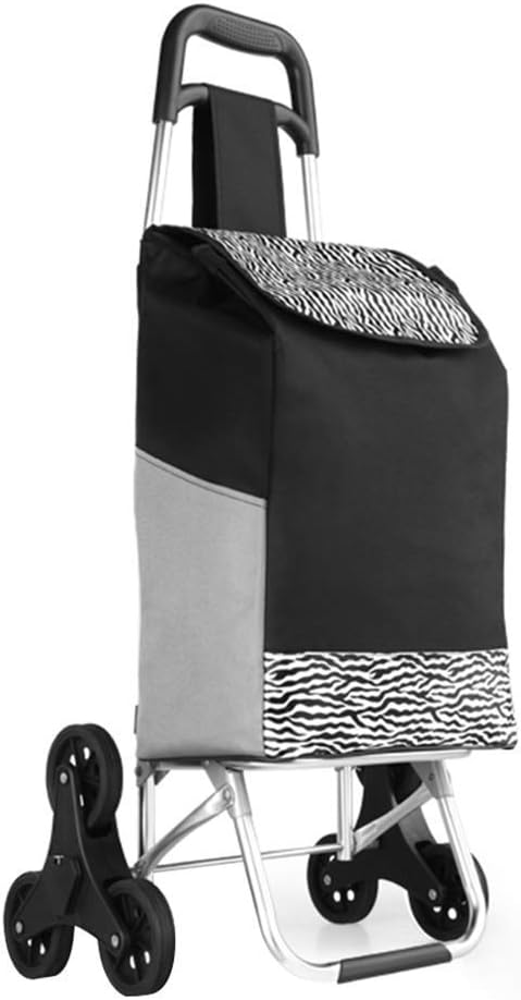 Multifunction Portable Hand Trucks Shopping Cart,Fashion Home Climbing Stroller Trolley Shopping Bag Old People Buy Food Small Cart Folding, Bearing About 30Kg