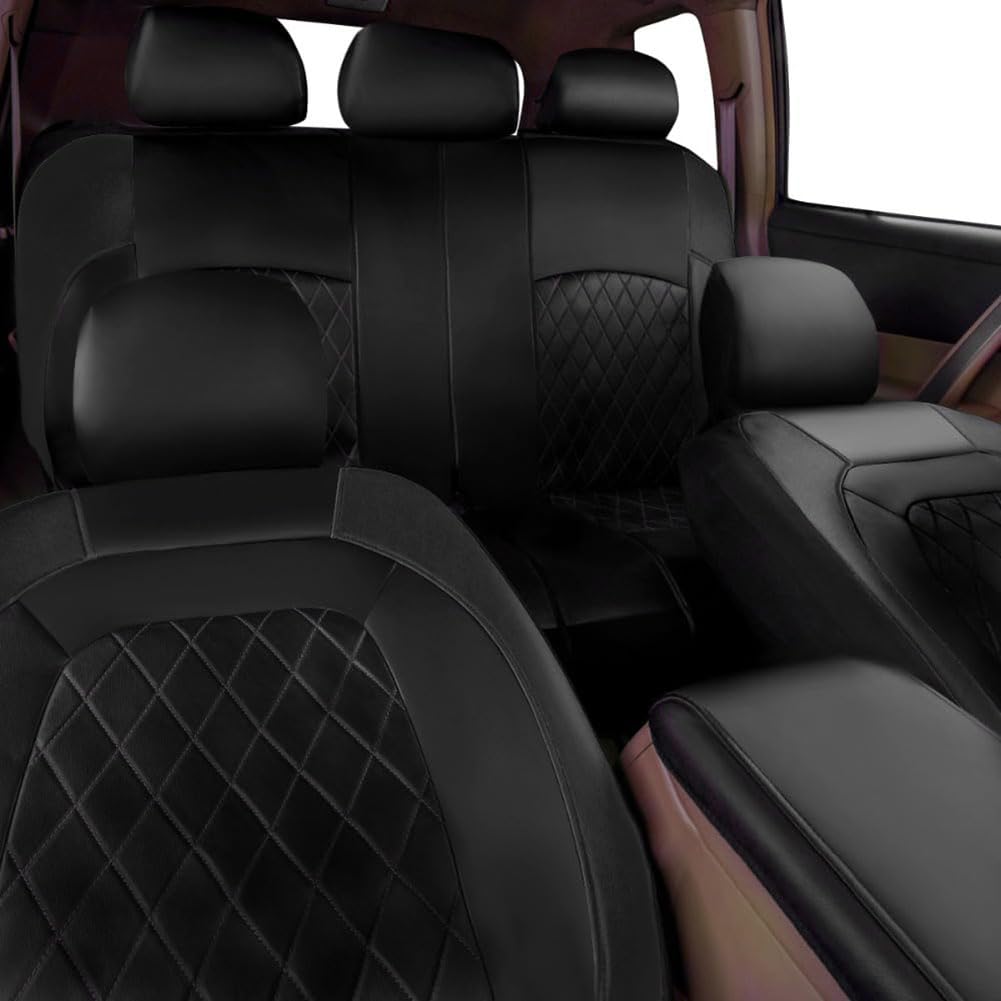 NURCIX Funda Asiento Coche,Compatible para Hon-da CRV, Delantero Trasero,A-Black