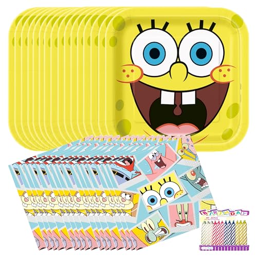 SpongeBob Party Supplies Pack für 16 Gäste - Enthält 22,9 cm...