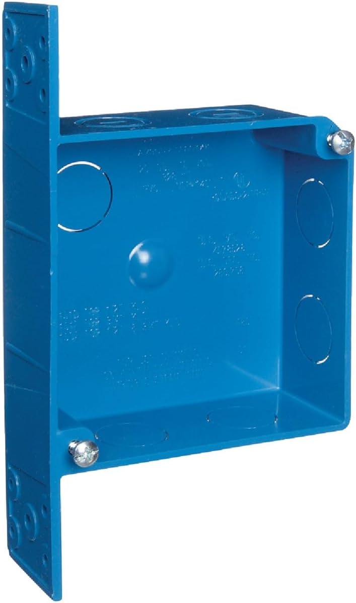 Carlon 4 in. Square PVC Outlet Box Blue