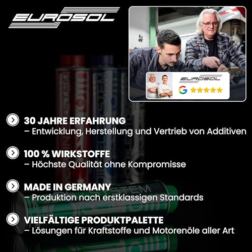 EUROSOL Öl-System Motorspülung 400ml – High-Performance Reinigung für Otto-, Diesel- & Wankelmotoren, Getriebe, Servolenkungen, Hydraulik- & Differentialsysteme, kompatibel mit Feinstfiltern