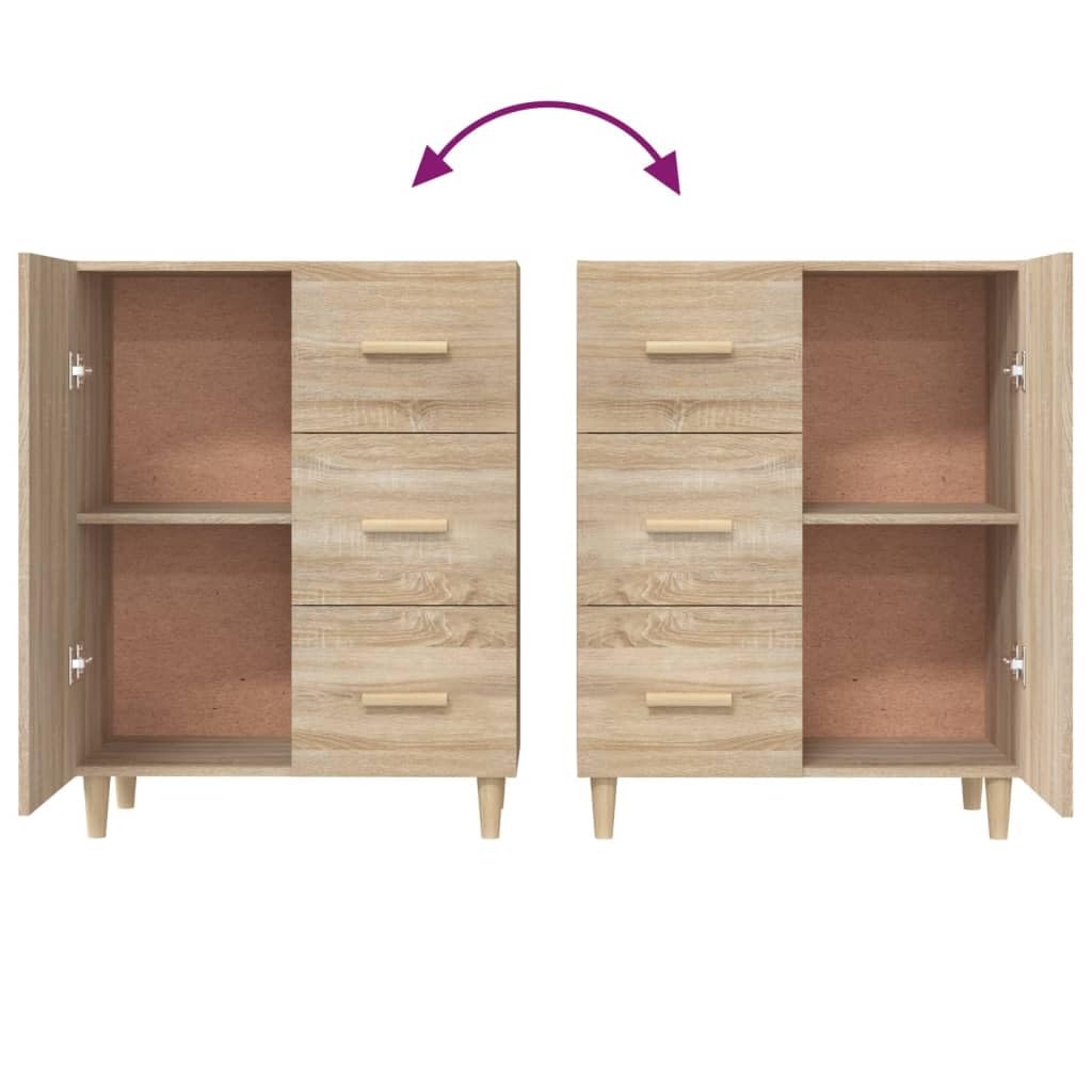vidaXL Buffet Armoire de Rangement Organisateur de Maison Armoire de Salon Meuble de Rangement Intérieur Chêne Sonoma 69,5x34x90 cm Bois d'Ingénierie