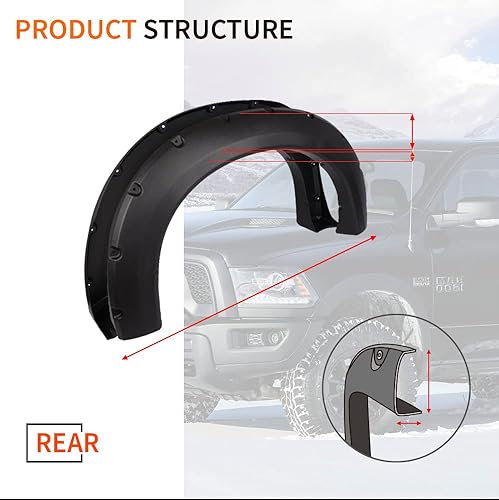 Miniatura 4 de G-PLUS Kit de guardabarros compatible con Ford F250 F350 Super Duty 1999-2007 (no compatible con modelos duales), cubierta protectora de rueda con