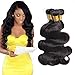Selina Hair 12A 8 10 12 Brazilian Body Wave Virgin Hair 3 Bundles 300g Full Head Set Remy Hair Unprocessed Human Hair Weave Hair Bundles Weave Natural Black Color (8 10 12 Inch,Body )