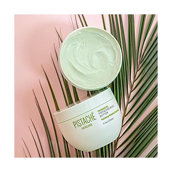 Pistachio-Body-Butter-by-Pistache-Skincare--aka-The-Boyfriend-Body-Butter Pistaché Skincare Pistachio Oil Whipped Body Butter Cream Moisturizer (a.k.a The Boyfriend Body Butter) + Hydrates Dry Skin and Nourishes + Vitamin E + Antioxidant Protection, 8.0 oz