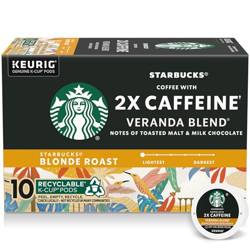 Starbucks Veranda Blend Blonde Roast 2X Caffeine 10 K-Cups
