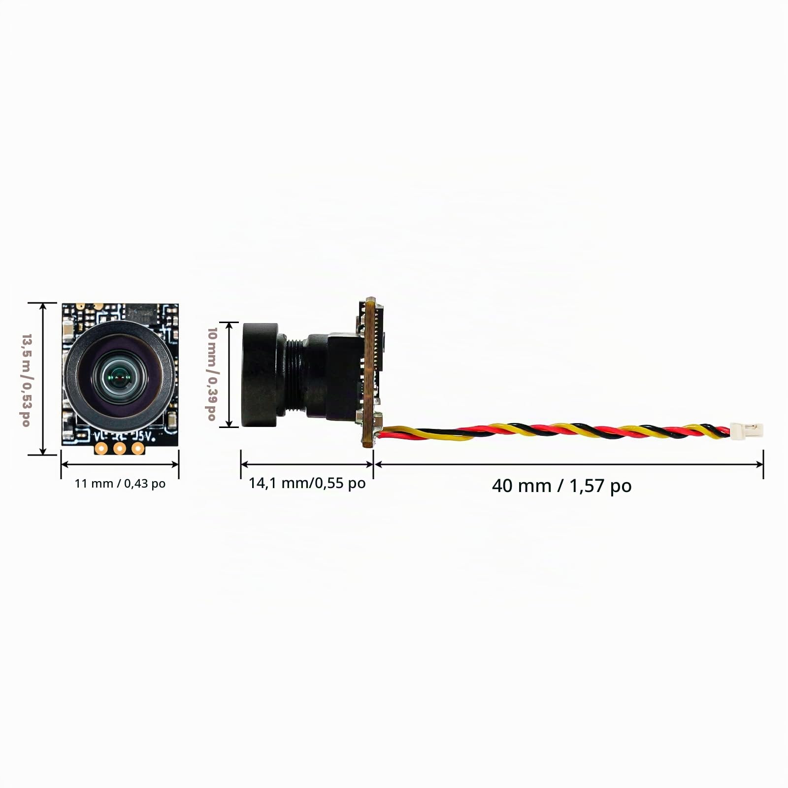 BETAFPV C03 FPV Micro Camera for DIY Tiny Whoop Drone Quadcopter | 1/3'' CMOS Sensor 1200TVL with Global WDR 2.1mm Lens 160° FOV NTSC 4:3 for Indoor Micro Whoop Drone Quad like Meteor Series