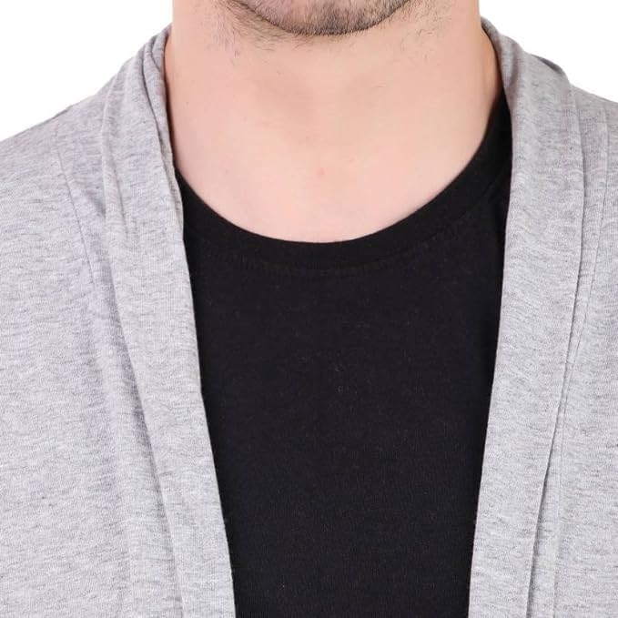 Image of DRAXSTAR Men's Cotton Shrug | Open Full Sleeve Shawl Cardigan for Men, Best for Casual Wear
