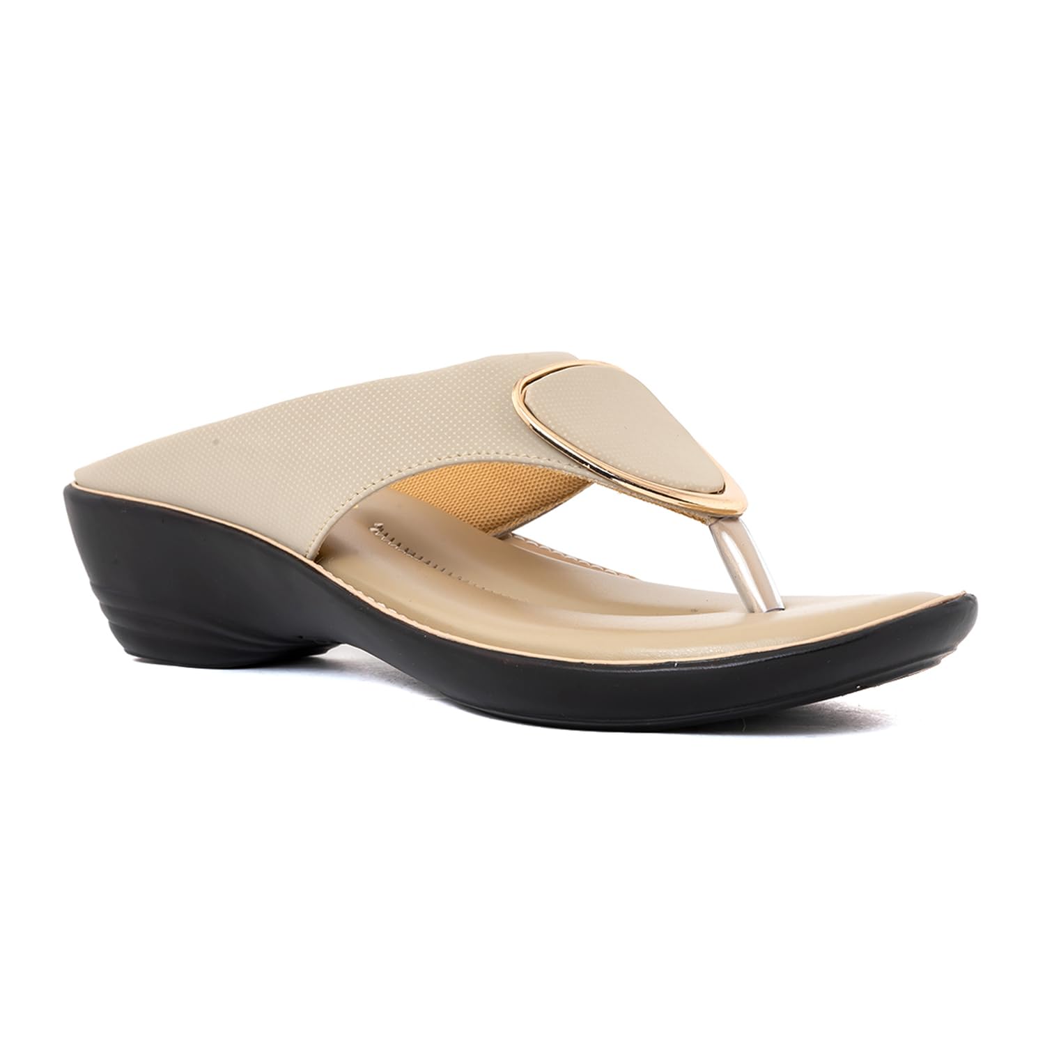 Khadims Beige Wedge Heel Slip On Sandal for Women (1659088) (B0CX5FX5W4) Amazon Price History, Amazon Price Tracker